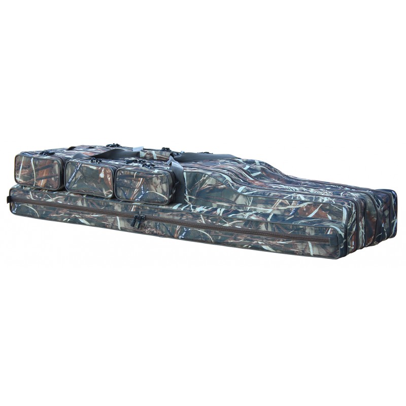 SURETTI Obal na pruty tříkomorový CAMO 125cm