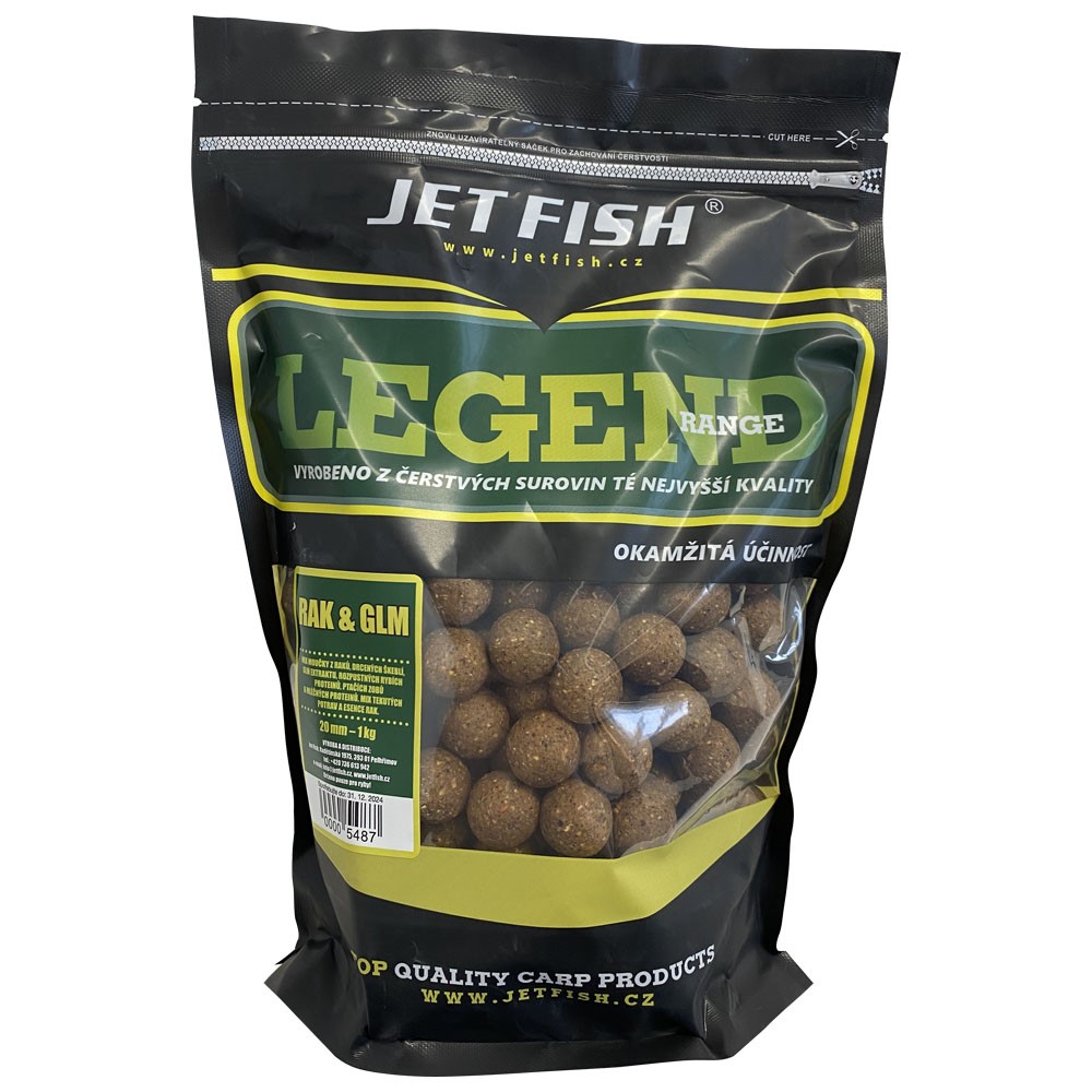 JET FISH Boilie Legend Range Rak & GLM 1kg 20mm