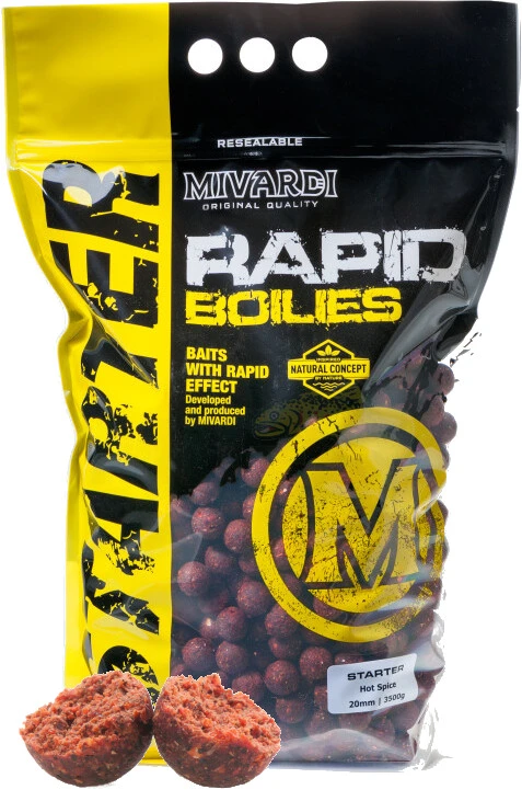 MIVARDI Rapid Boilies Starter Hot Spice 3500g 24mm