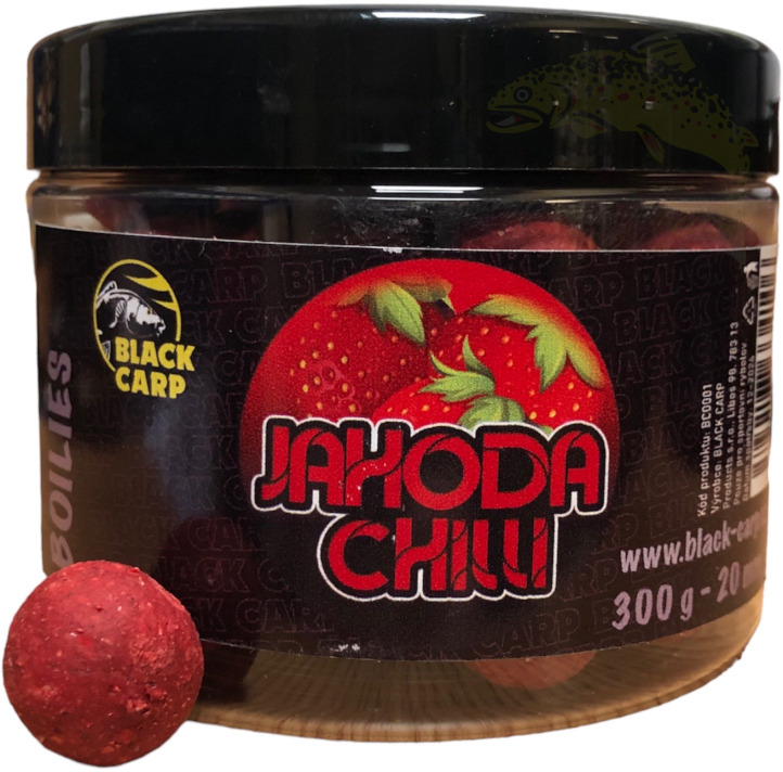 BLACK CARP Boilies Jahoda Chilli 300g 20mm