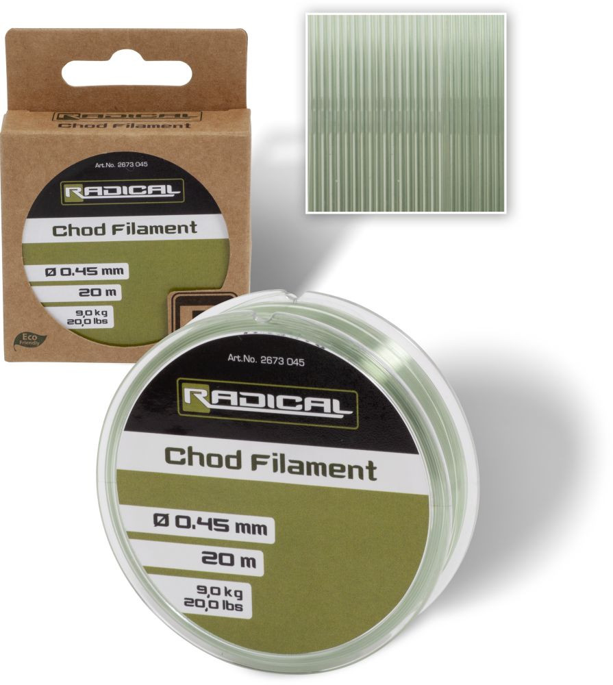 RADICAL Návazcový vlasec Chod Filament 20m 0,45mm 9kg
