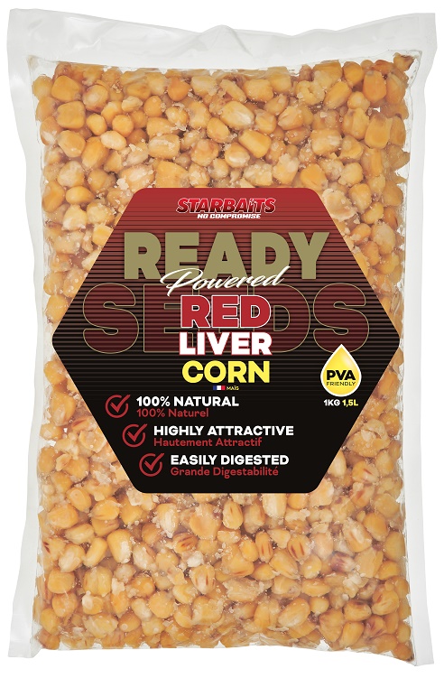 STARBAITS Kukuřice Ready Seeds Red Liver Corn 1kg