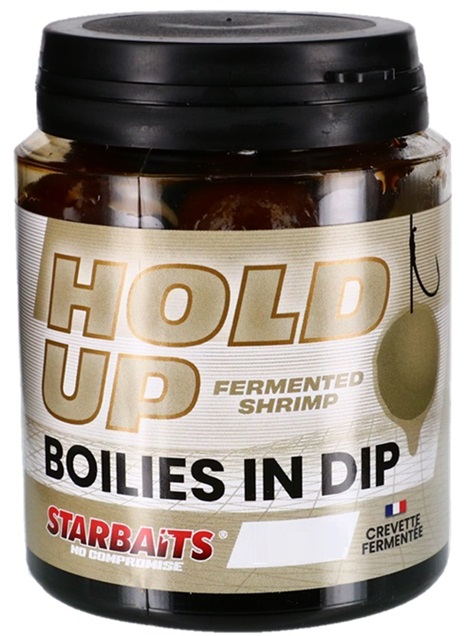 STARBAITS Boilies in dip Hold Up Fermented Shrimp 150g 24mm