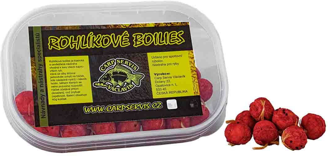 CARP SERVIS VÁCLAVÍK Rohlíkové boilies Jahoda 40g