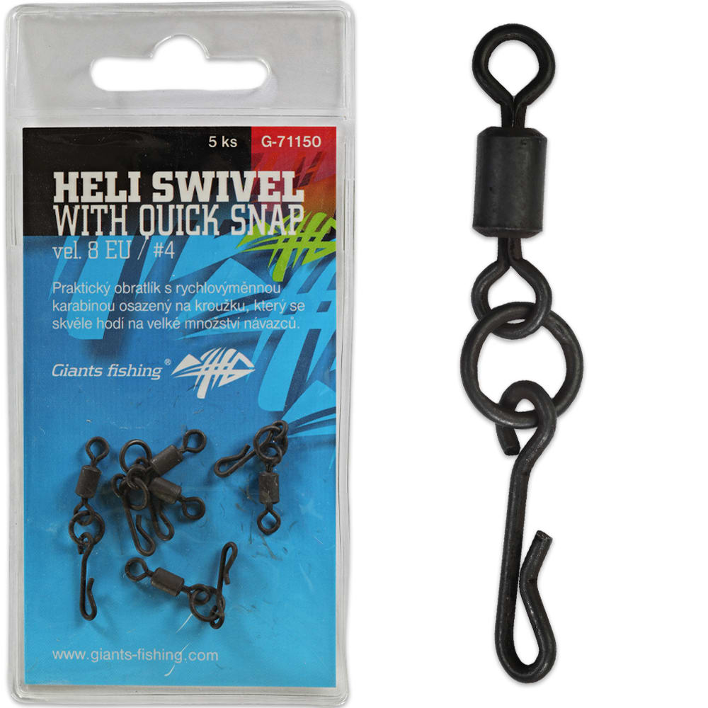 GIANTS FISHING Heli Swivel with Quick Snap #4 5ks