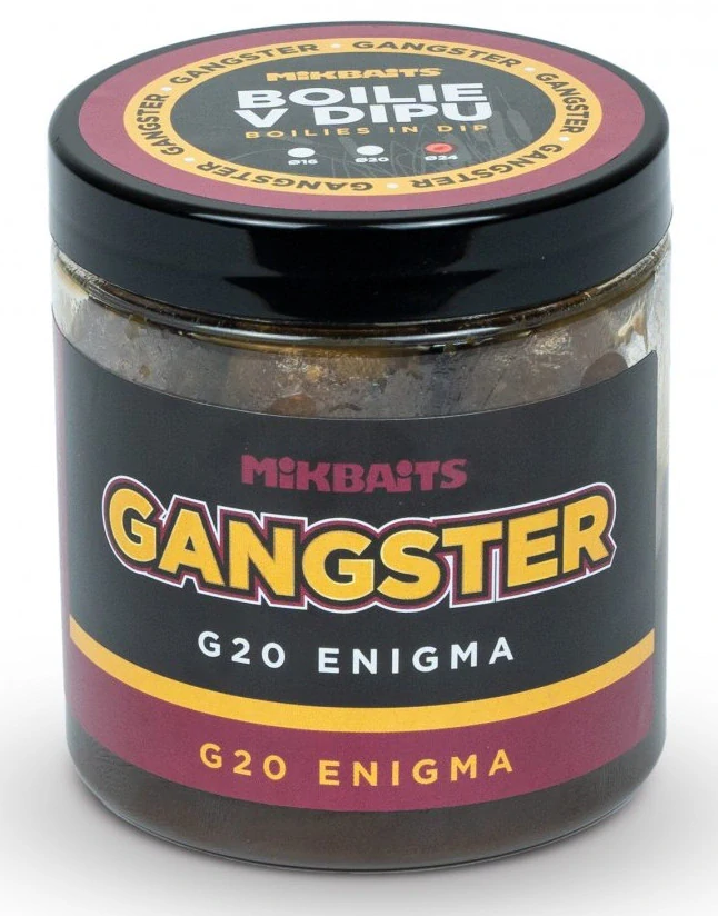 MIKBAITS Boilie v dipu Gangster G20 Enigma 250ml 16mm