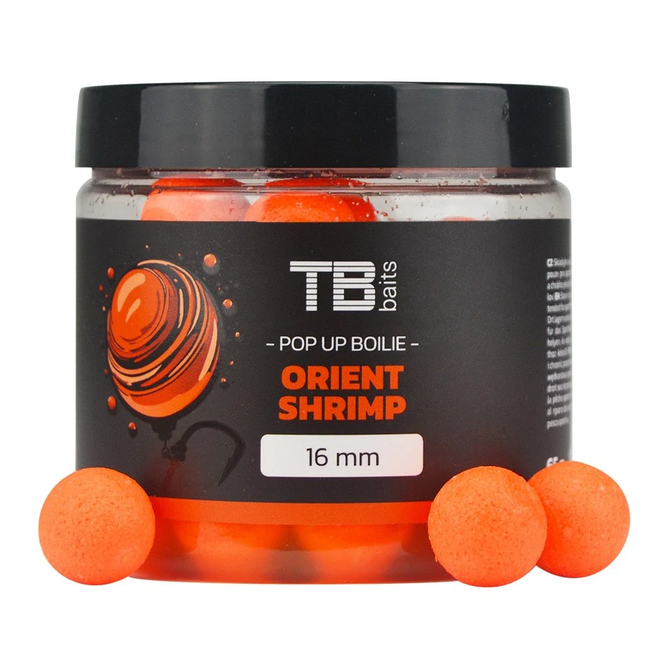TB BAITS Plovoucí Boilie Pop-Up Orient Shrimp + NHDC 65g 16mm