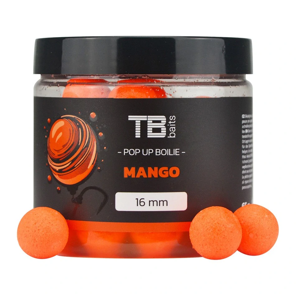 TB BAITS Plovoucí Boilie Pop-Up Mango + NHDC 65g 12mm