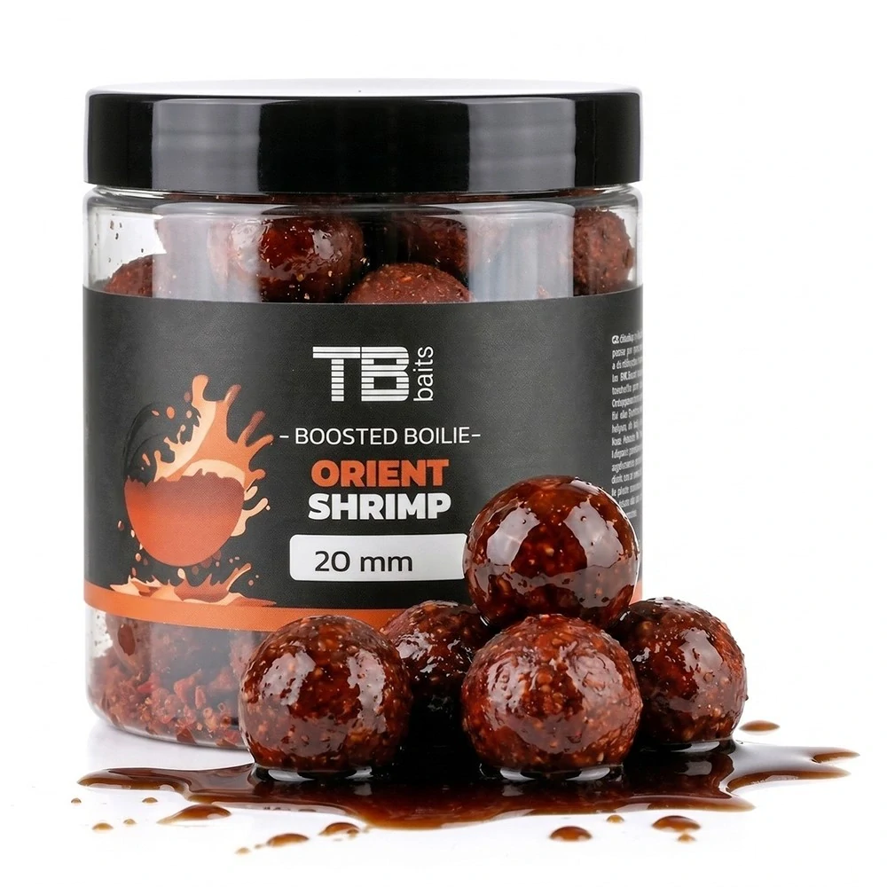 TB BAITS Boosterované Boilie Orient Shrimp 120 g 20 mm
