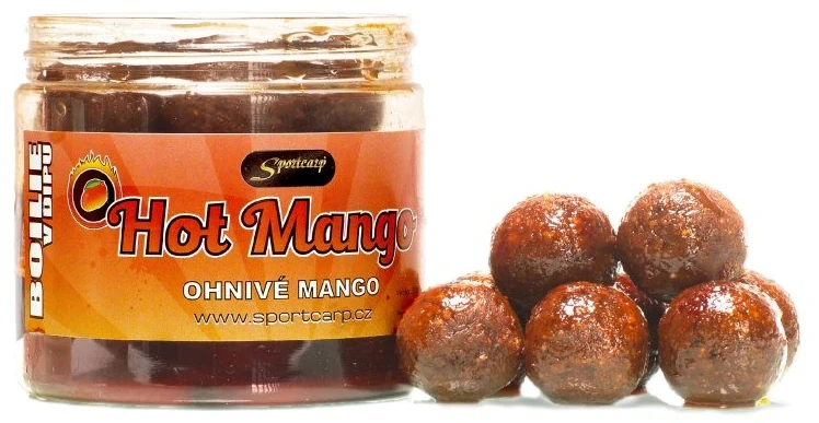 SPORTCARP Dipovaný boilies Dipped Boilies Hot Mango 200ml 20mm