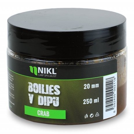 NIKL Boilies v dipu Crab 250g 24mm
