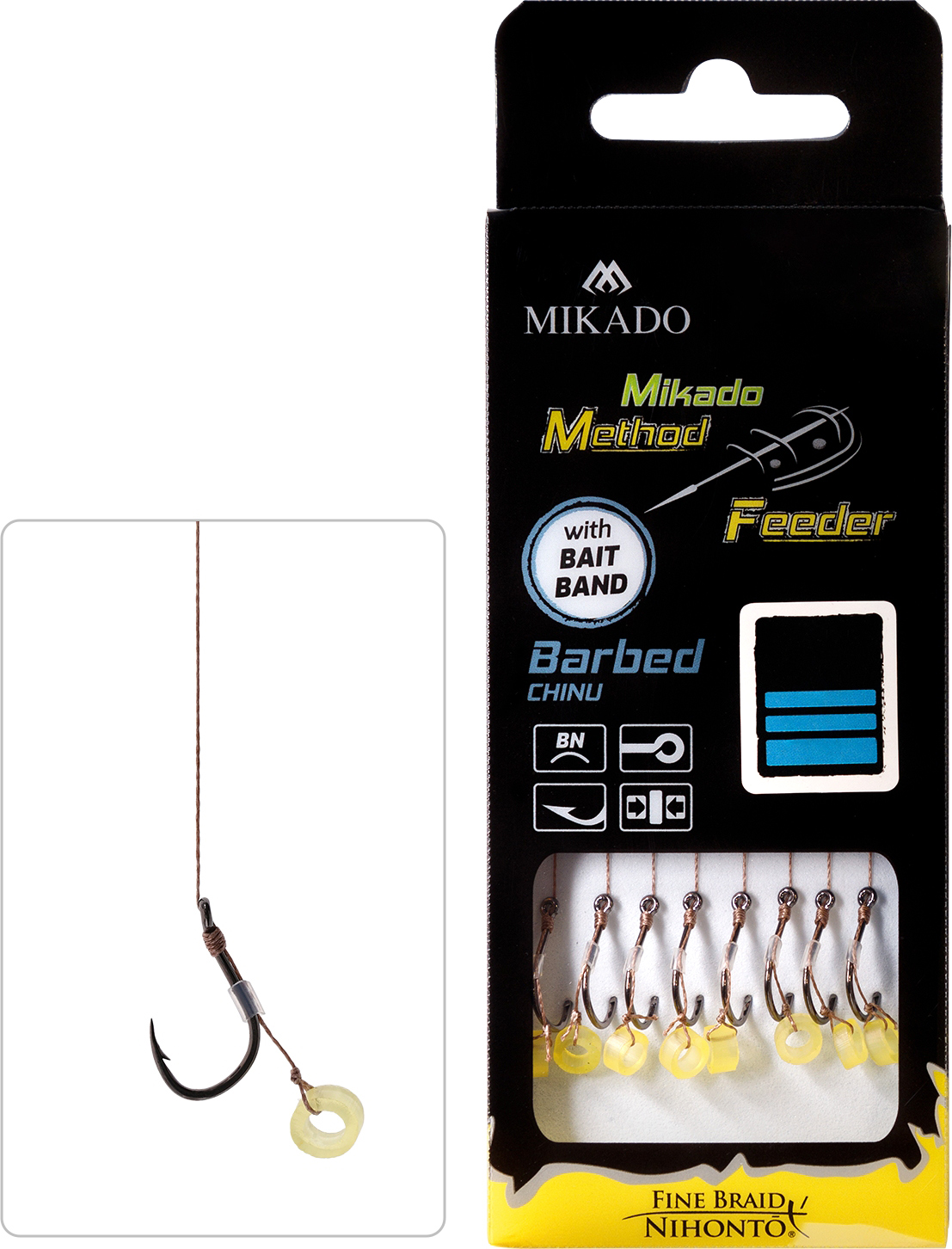 MIKADO Návazec MF S gumou 8ks 10cm 0,12mm #10