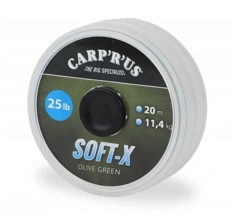 CARP´R´US Návazcová šňůrka Soft-X olive green 20m 25lb