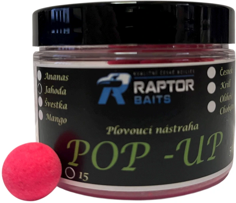 RAPTOR BAITS Pop Up Jahoda 50g 15mm