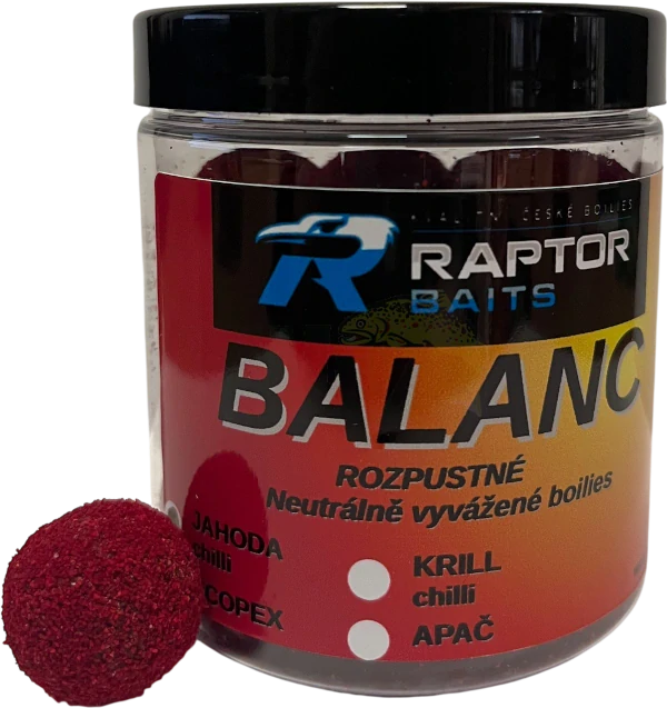 RAPTOR BAITS Boilie Balanc Jahoda Chilli 250ml 20mm