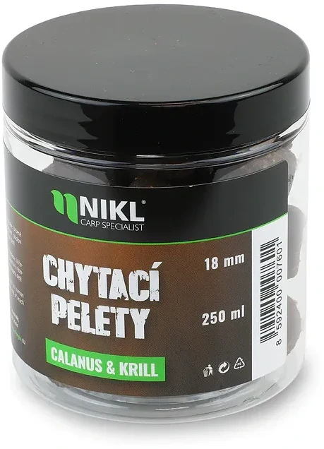 NIKL Chytací pelety Calanus & Krill 250ml 18mm