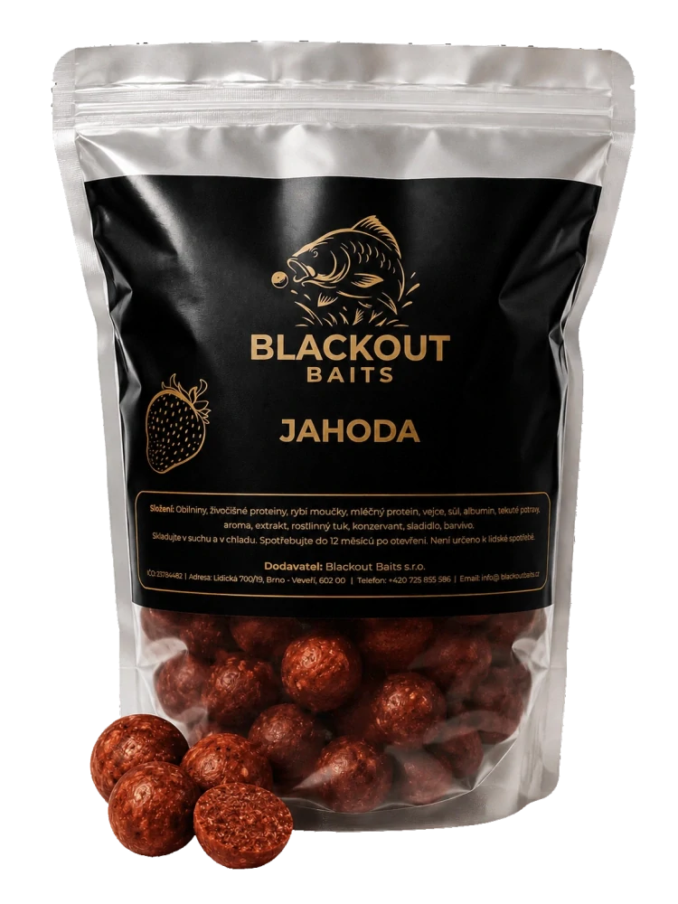 BLACKOUT BAITS Boilies Jahoda 1kg 24mm
