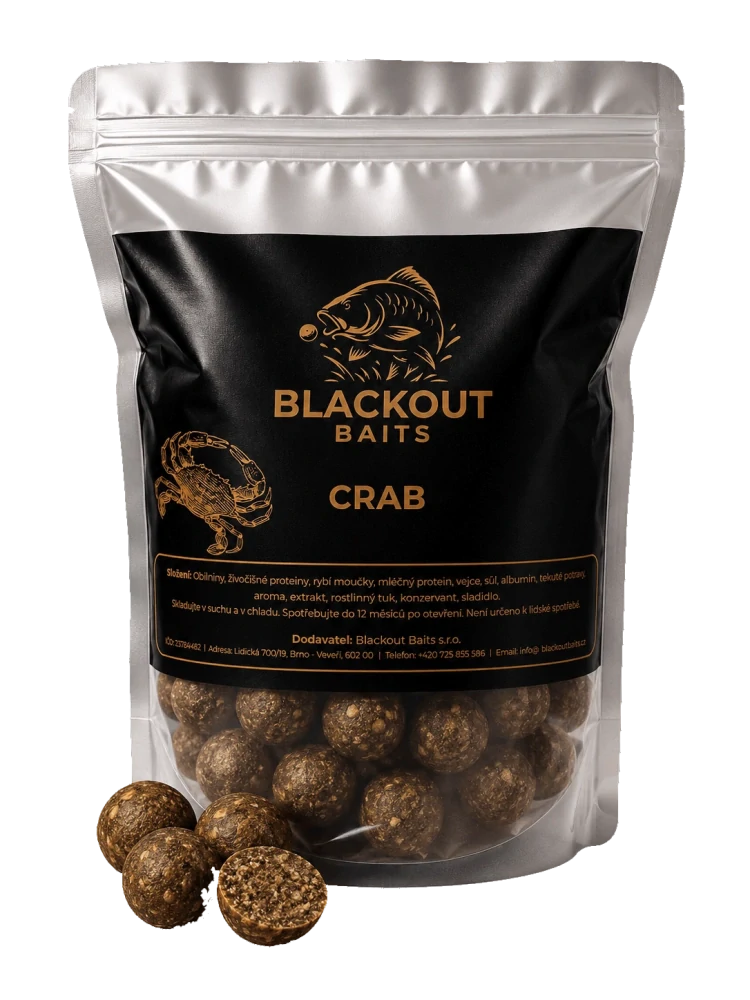 BLACKOUT BAITS Boilies Crab 10kg 24mm