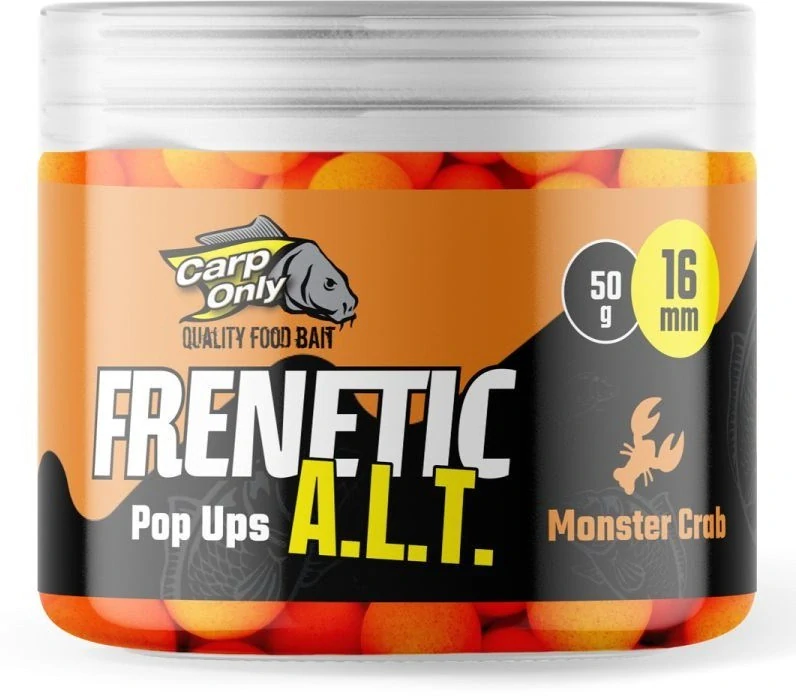 CARP ONLY Plovoucí boilies Frenetic A.L.T. Hi-Visual Pop Ups Monster Crab 16mm 50g