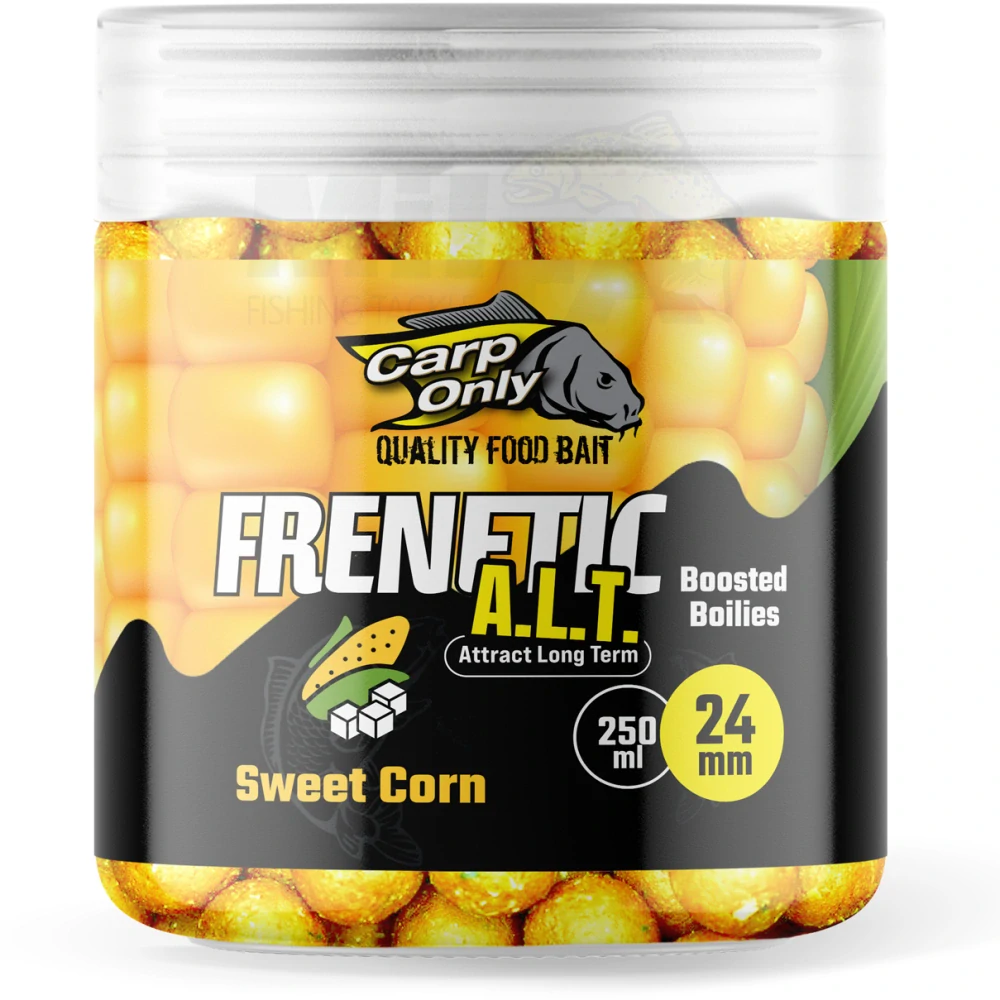 CARP ONLY Dipované boilies Frenetic A.L.T. Sweet Corn 24mm 250ml