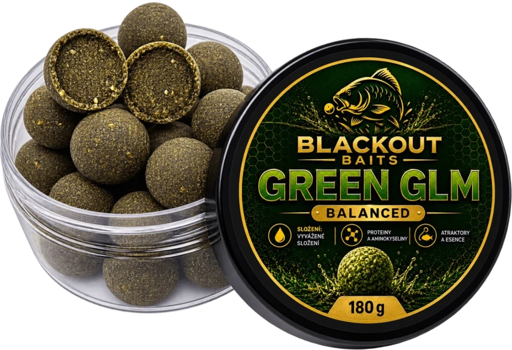 BLACKOUT BAITS Boilies Green GLM Balanced 180g 24mm