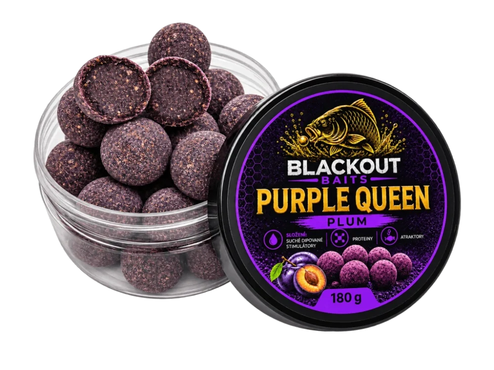 BLACKOUT BAITS Boilies Purple Queen Plum 180g 24mm