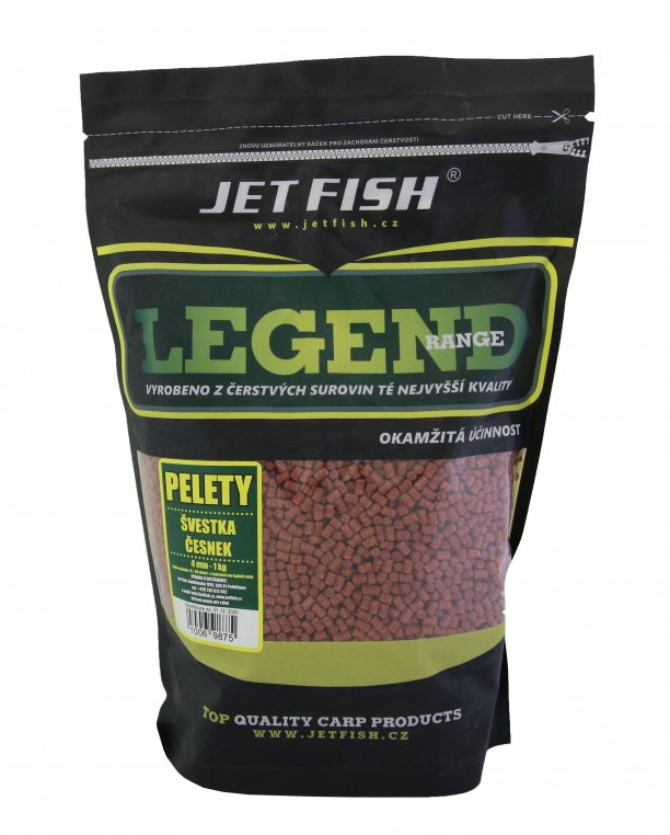 JET FISH Pelety Legend Range Švestka Česnek 1kg 4mm