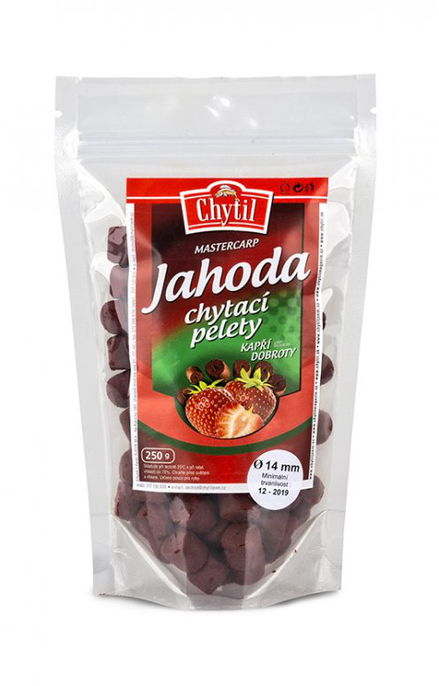 CHYTIL Pelety s dírou Jahoda 250g 20mm