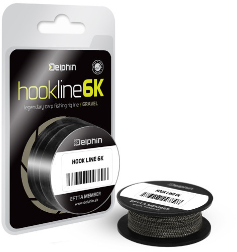 DELPHIN Návazová šňůrka HOOKLINE 6K 20m 25lbs gravel