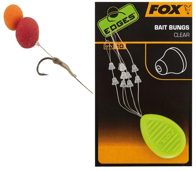 FOX Zarážka Edges Bait Bungs Clear