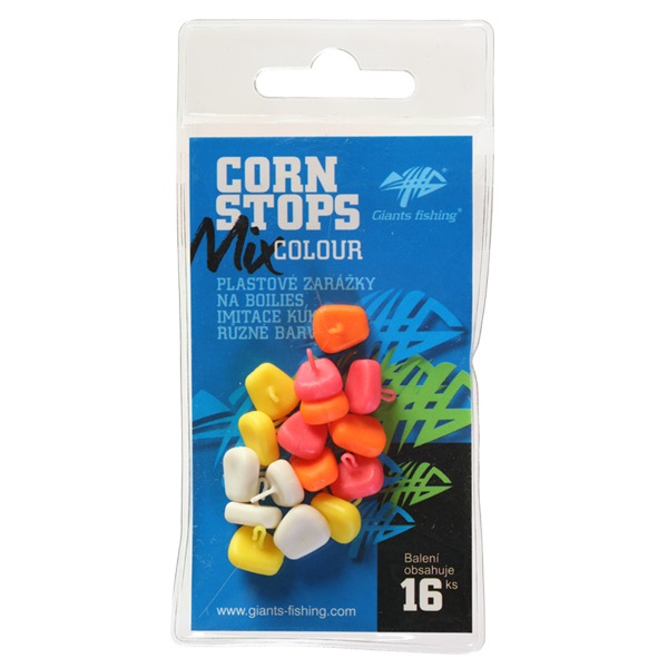 GIANTS FISHING Zarážky Corn Stops Mix Colour 16ks