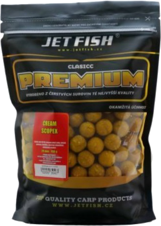 JET FISH Boilie Premium Clasicc Cream Scopex 700g 20mm