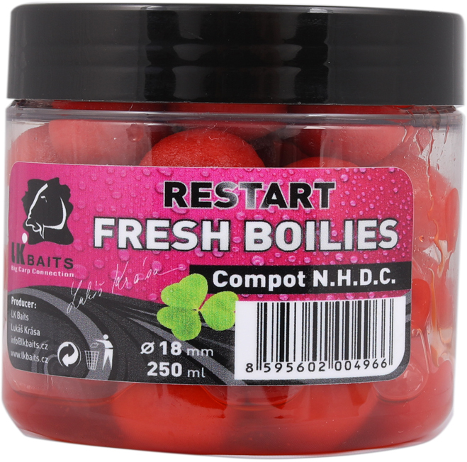 LK BAITS Fresh Boilies Restart Compot N.H.D.C. 250ml 18mm