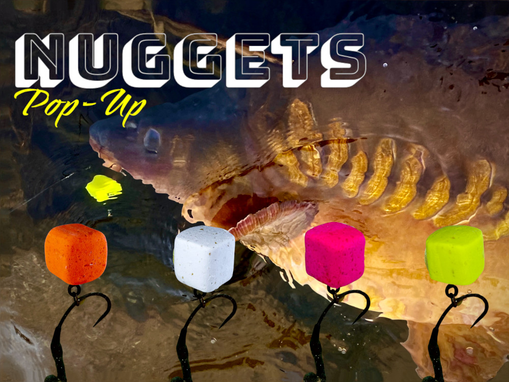 LK BAITS CUC! Nugget Pop-up Fluoro Compot NHDC 150ml 17mm