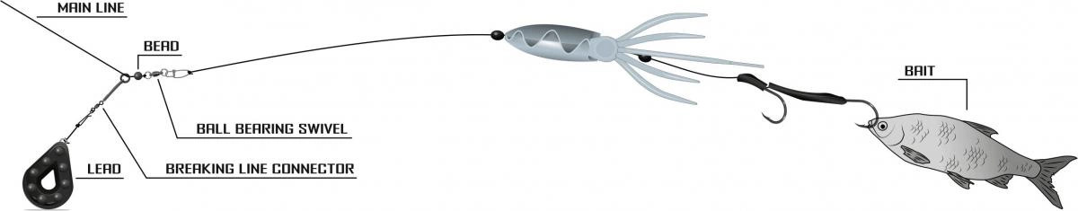 BLACK CAT Podvodní splávek Calamar U-Float Glow in the Dark 20g