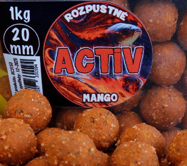 BLACK CARP Activ Boilies Mango 20mm 5kg