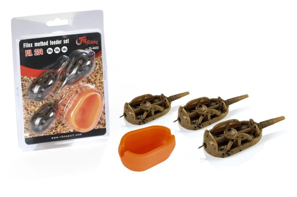 FILFISHING Filex Method Feeder Set 40,50,60g + mould