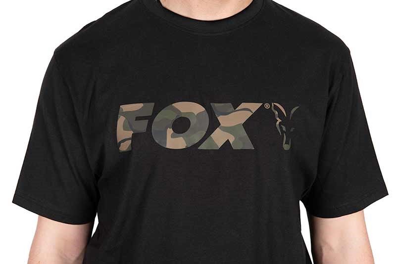 FOX Tričko Black Camo Logo T-Shirt XL