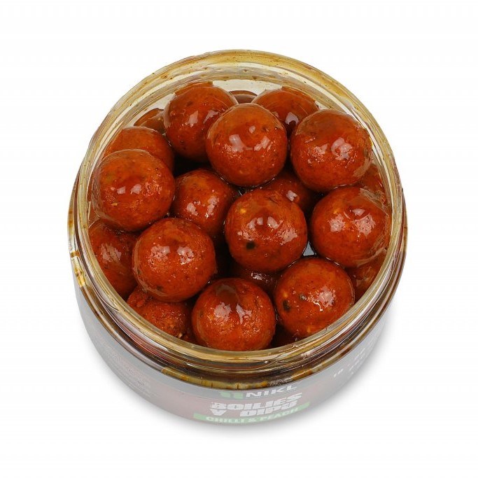 NIKL Boilies v dipu Chilli & Peach 250g 20mm