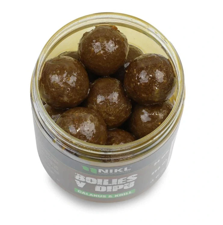 NIKL Boilies v dipu Calanus & Krill 250ml 24mm