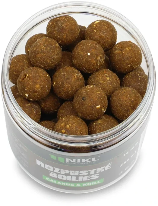 NIKL Rozpustné boilies Calanus & Krill 250ml 14mm