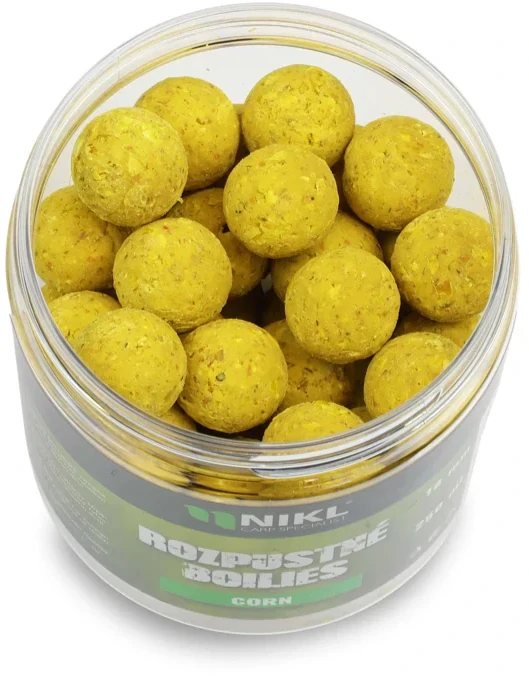 NIKL Rozpustné boilies Corn 250ml 24mm