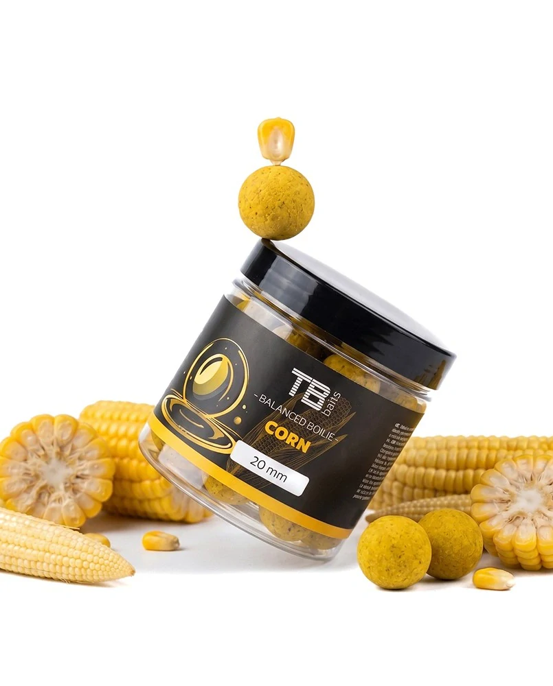 TB Baits Vyvážené Boilie Balanced + Atraktor Corn 100g 20mm