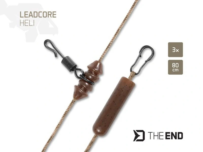 DELPHIN Montáž TheEND Leadcore HELI 80 cm 3 ks
