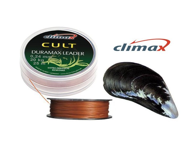CLIMAX Šňůra proti škeblím Cult Duramax Leader 25m 0,18mm 15kg