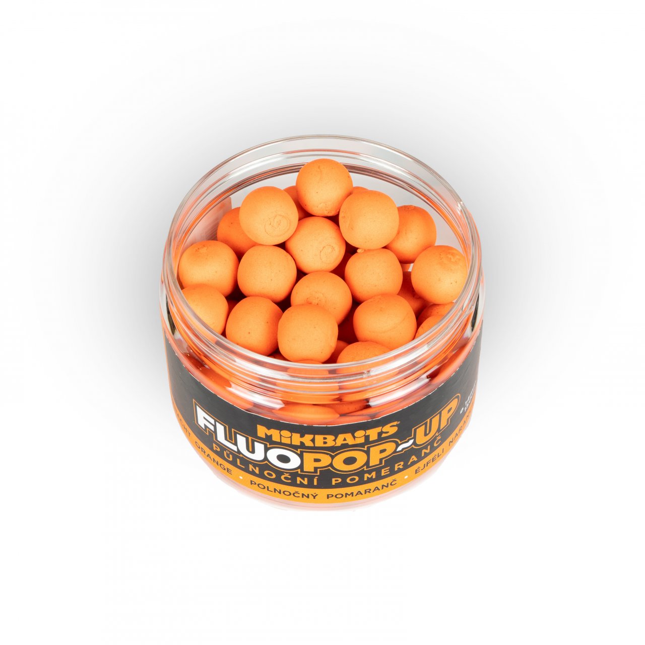 MIKBAITS Plovoucí Fluo boilie Půlnoční pomeranč 150ml 14mm