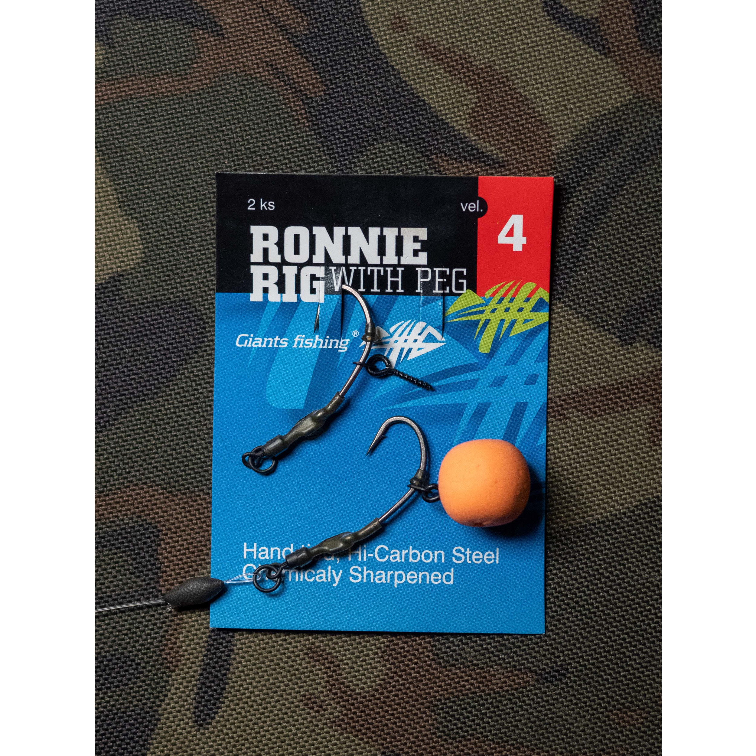 GIANTS FISHING Kaprový návazec Ronnie Rig wit Peg 2ks #4