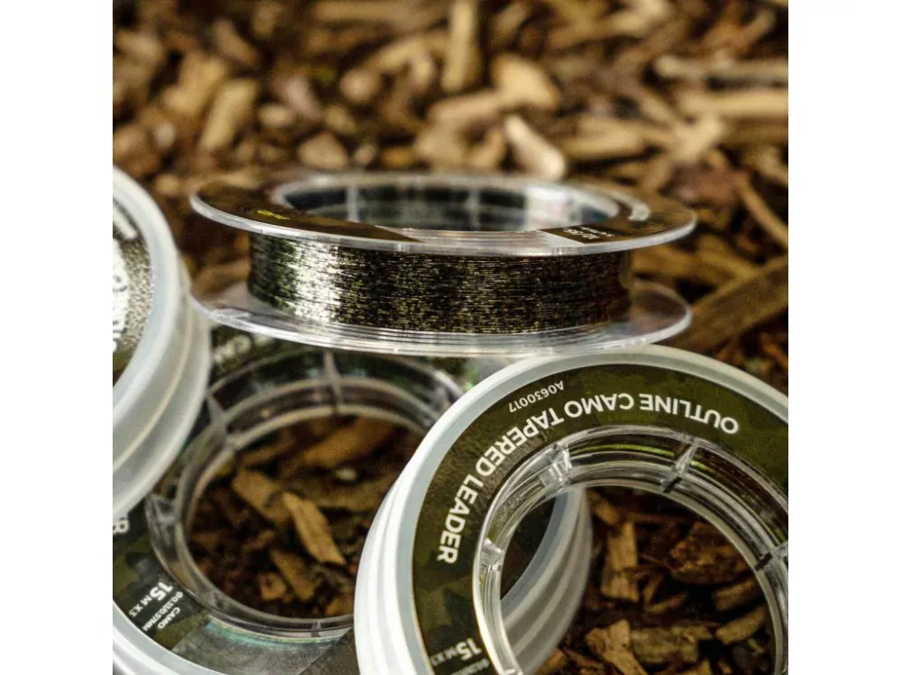 AVID Ujímaný šokáč Outline Camo Tapered Leader 3x15m 0,33 - 0,57mm