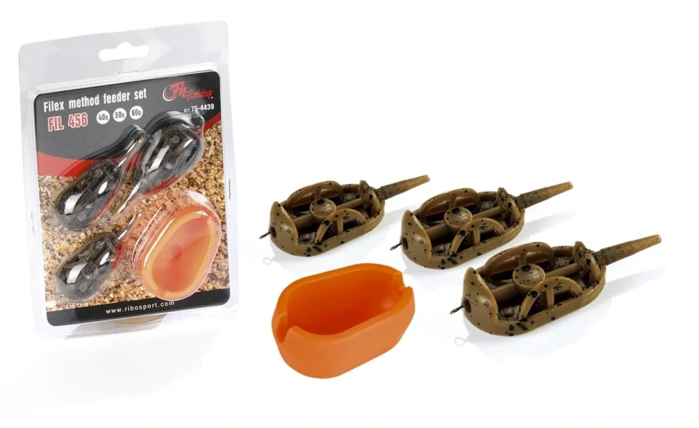 FILFISHING Filex Method Feeder Set 40,50,60g + mould