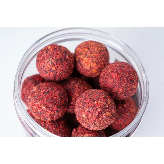 MAGIC WOLF Obalované boilies Mystic Jahoda 130g 26mm